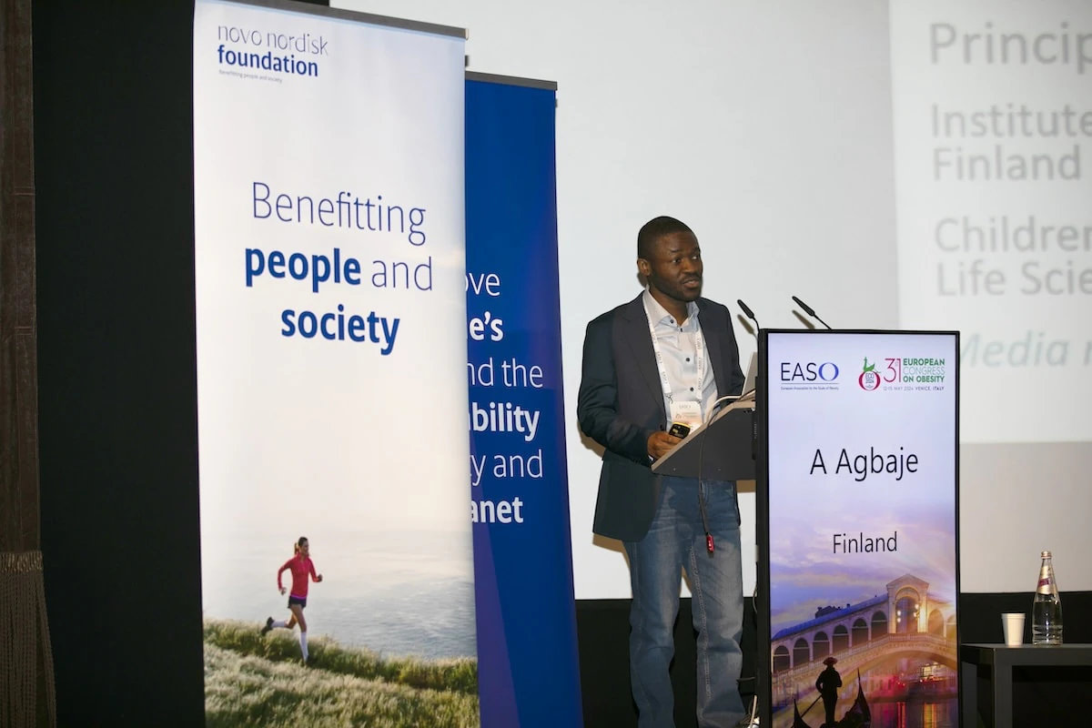 Prof. Andrew Agbaje’s presentation at the European Congress on Obesity in Venice, Italy, 2024.