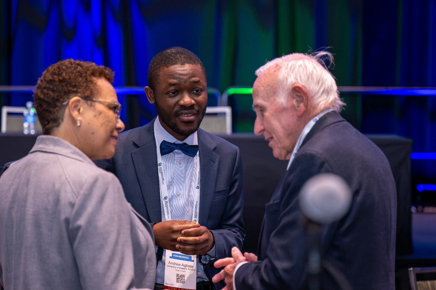 Discussion between 2025/2026 President of the American Society for Nutrition Prof. Naïma Moustaïd-Moussa, Prof. Agbaje, and Dr. Robert Suskind at NUTRITION 2025 in Orlando, US.