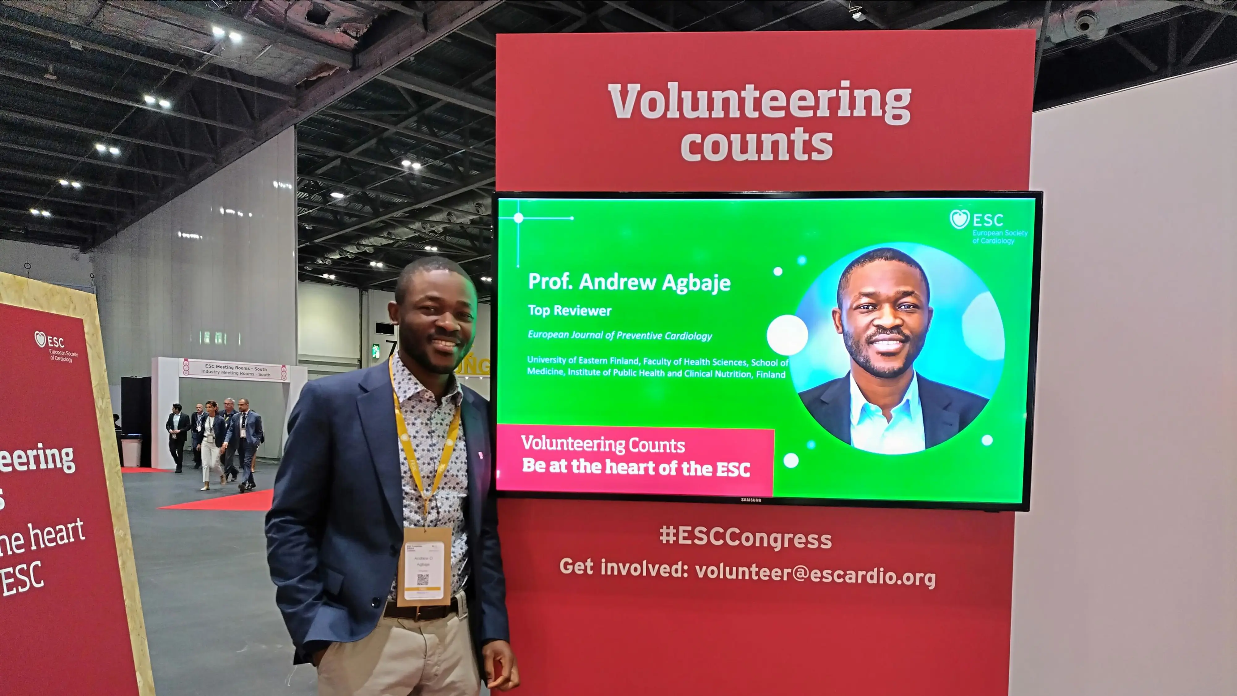 Prof. Andrew Agbaje – Top Reviewer, ESC Congress 2024, London